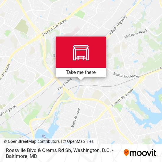 Rossville Blvd & Orems Rd Sb map