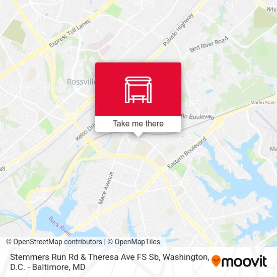 Stemmers Run Rd & Theresa Ave FS Sb map