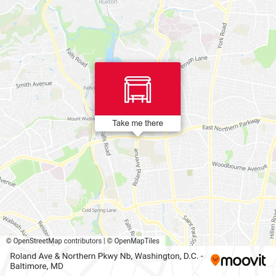 Roland Ave & Northern Pkwy Nb map
