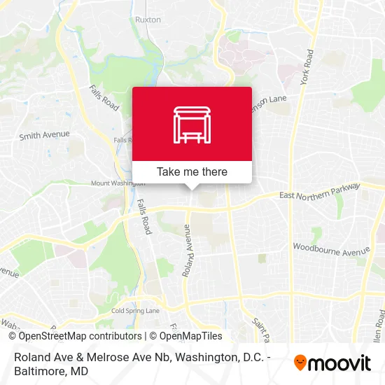 Roland Ave & Melrose Ave Nb map