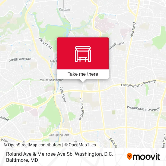 Roland Ave & Melrose Ave Sb map