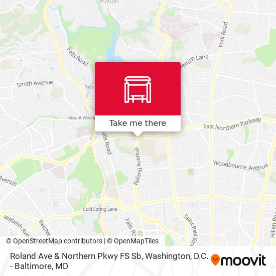 Mapa de Roland Ave & Northern Pkwy FS Sb
