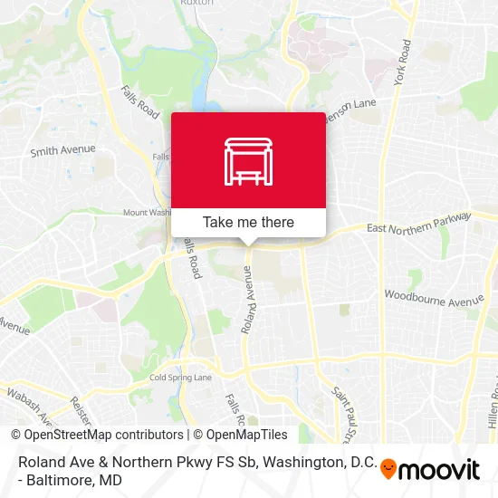 Roland Ave & Northern Pkwy FS Sb map