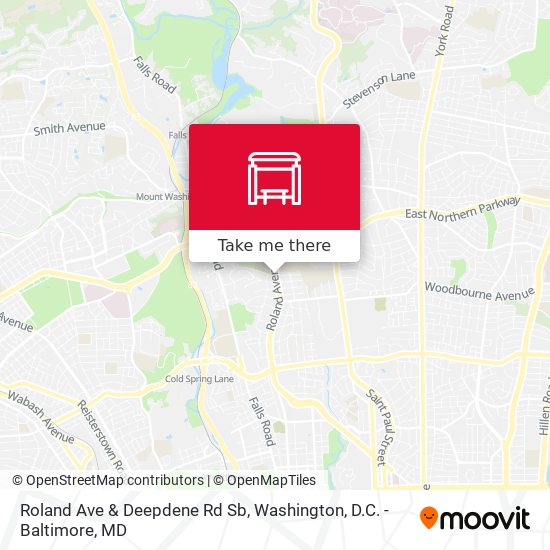 Roland Ave & Deepdene Rd Sb map
