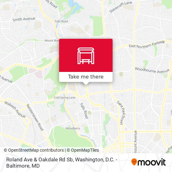 Roland Ave & Oakdale Rd Sb map
