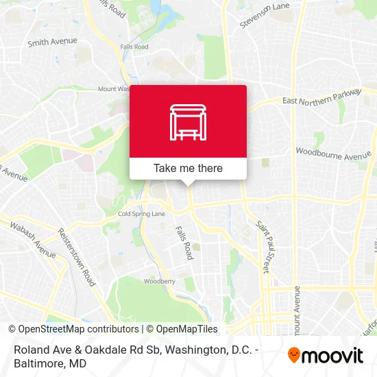 Roland Ave & Oakdale Rd Sb map