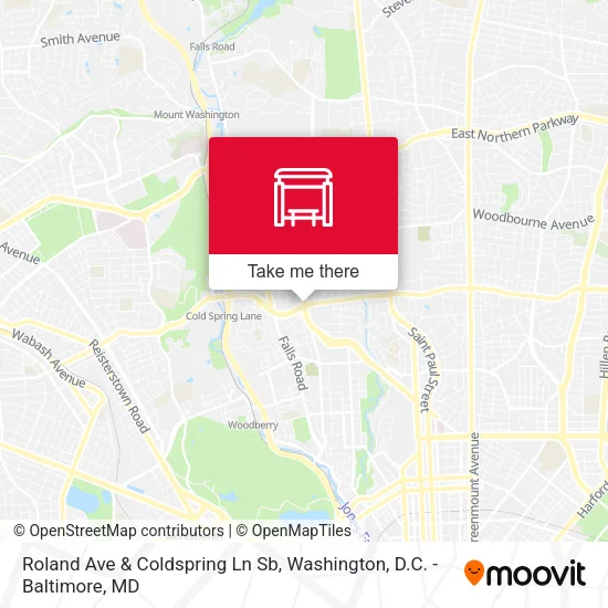 Mapa de Roland Ave & Coldspring Ln Sb