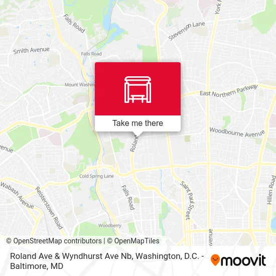 Roland Ave & Wyndhurst Ave Nb map