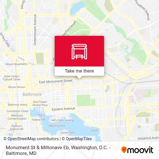 Monument St & Miltonave Eb map