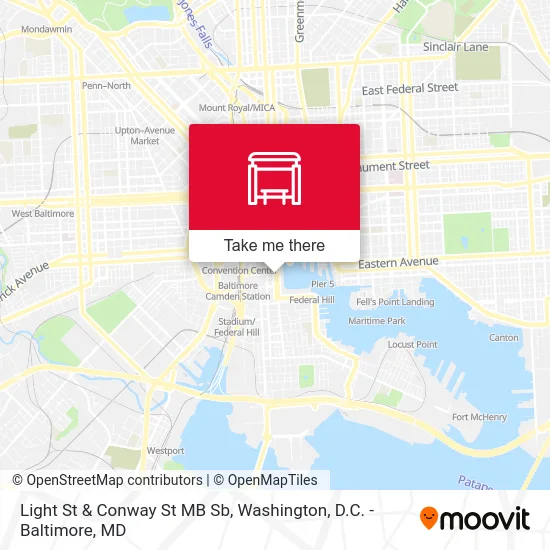 Light St & Conway St MB Sb map