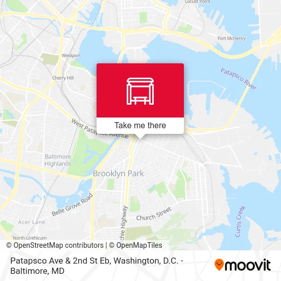Patapsco Ave & 2nd St Eb map