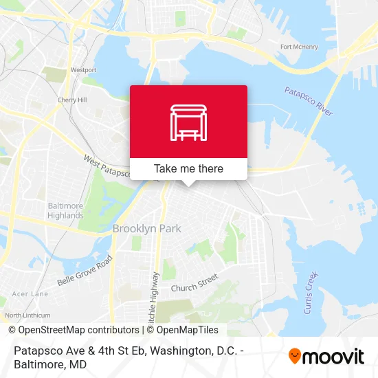 Patapsco Ave & 4th St Eb map