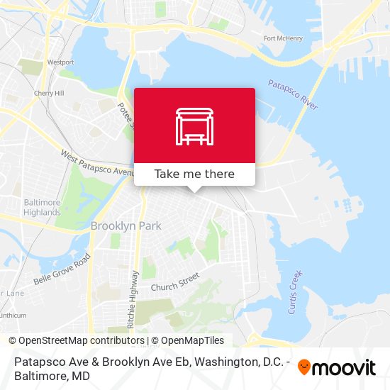 Patapsco Ave & Brooklyn Ave Eb map