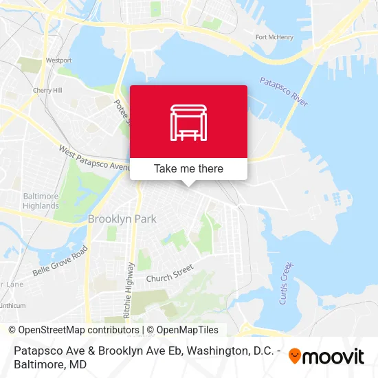 Patapsco Ave & Brooklyn Ave Eb map