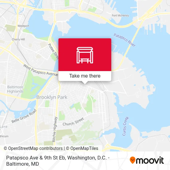 Patapsco Ave & 9th St Eb map