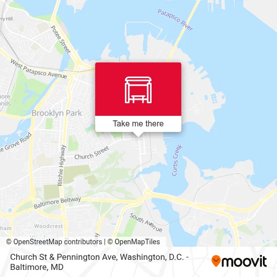 Church St & Pennington Ave map