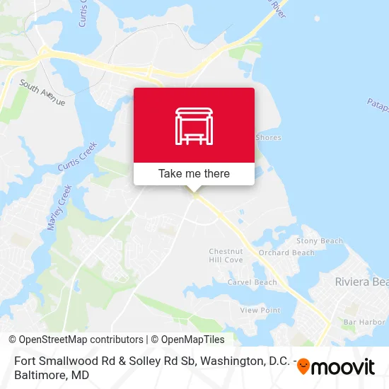 Fort Smallwood Rd & Solley Rd Sb map