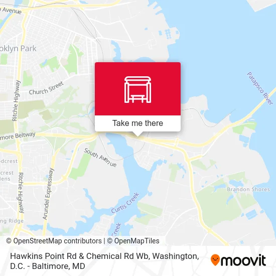 Hawkins Point Rd & Chemical Rd Wb map