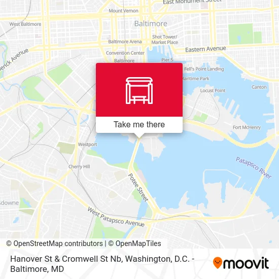 Hanover St & Cromwell St Nb map