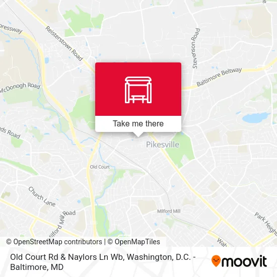 Old Court Rd & Naylors Ln Wb map