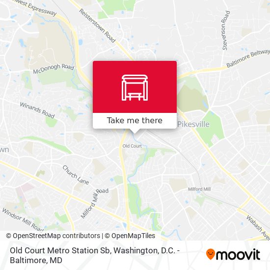 Mapa de Old Court Metro Station Sb