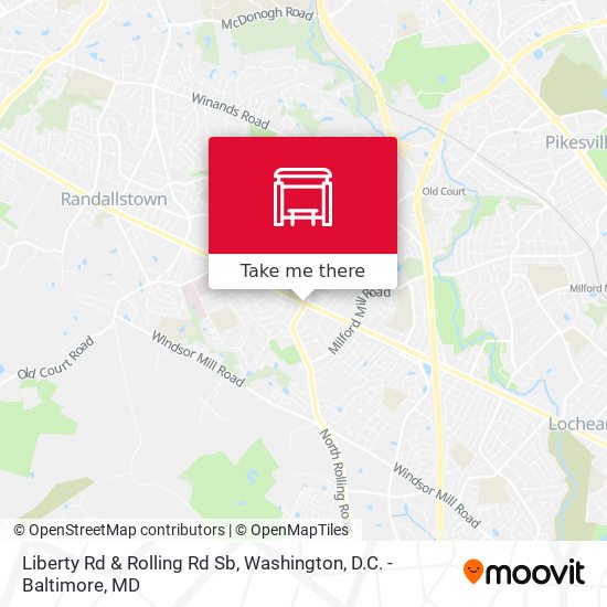 Mapa de Liberty Rd & Rolling Rd Sb