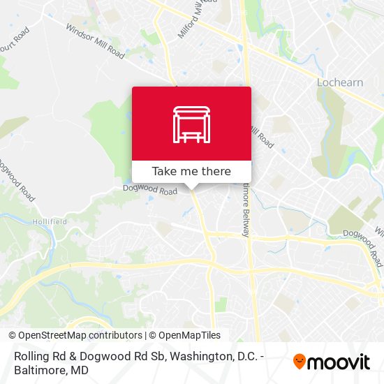 Rolling Rd & Dogwood Rd Sb map