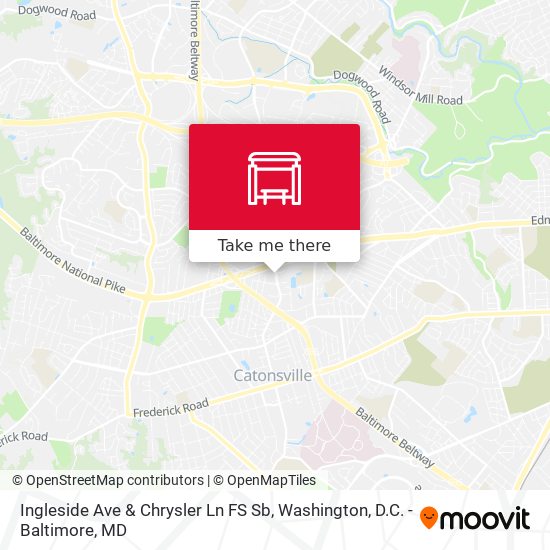 Ingleside Ave & Chrysler Ln FS Sb map