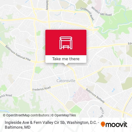 Ingleside Ave & Fern Valley Cir Sb map