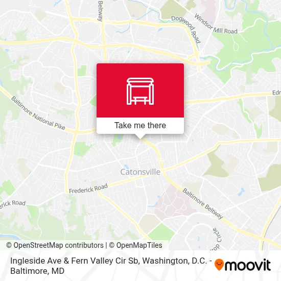 Ingleside Ave & Fern Valley Cir Sb map