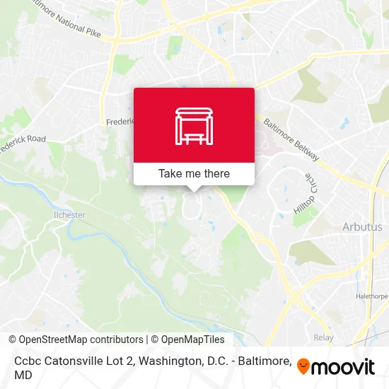 Ccbc Catonsville Lot 2 map