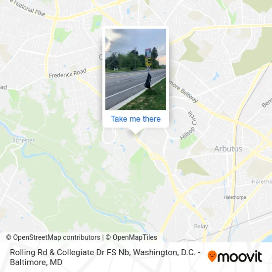 Rolling Rd & Collegiate Dr FS Nb map