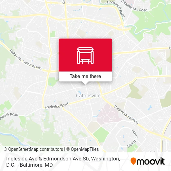 Ingleside Ave & Edmondson Ave Sb map