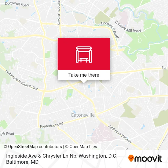 Ingleside Ave & Chrysler Ln Nb map
