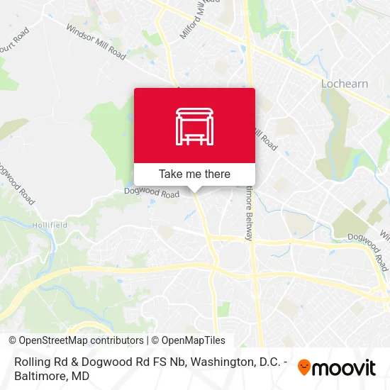 Rolling Rd & Dogwood Rd FS Nb map