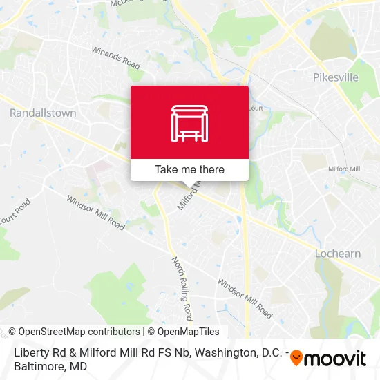 Liberty Rd & Milford Mill Rd FS Nb map