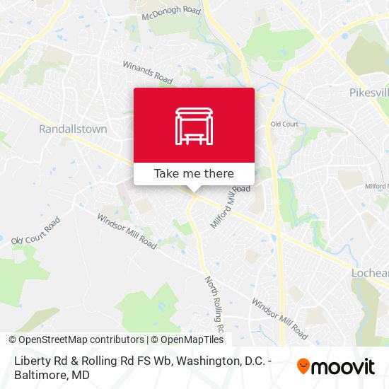 Mapa de Liberty Rd & Rolling Rd FS Wb