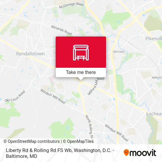 Liberty Rd & Rolling Rd FS Wb map