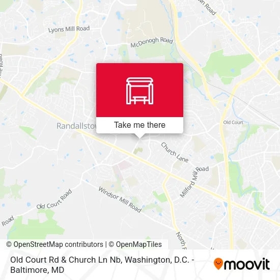 Old Court Rd & Church Ln Nb map