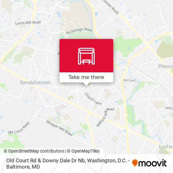 Old Court Rd & Downy Dale Dr Nb map