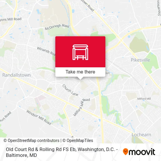 Old Court Rd & Rolling Rd FS Eb map