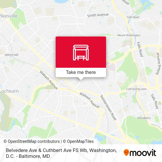 Belvedere Ave & Cuthbert Ave FS Wb map