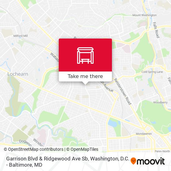 Garrison Blvd & Ridgewood Ave Sb map