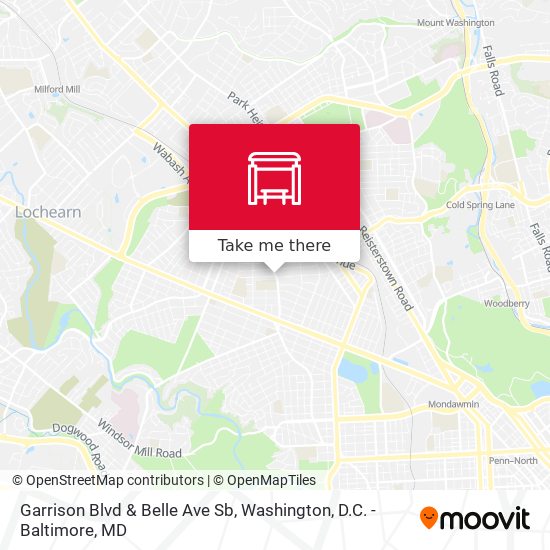 Garrison Blvd & Belle Ave Sb map