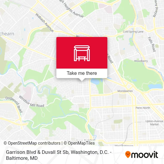 Garrison Blvd & Duvall St Sb map