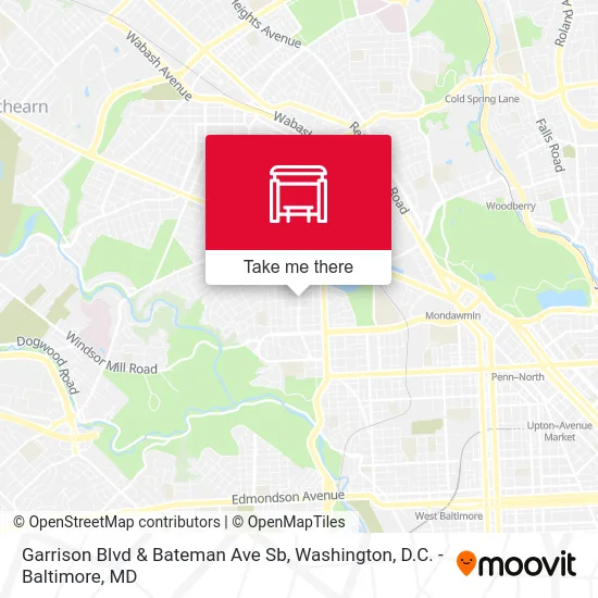 Garrison Blvd & Bateman Ave Sb map
