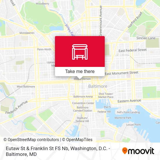 Eutaw St & Franklin St FS Nb map