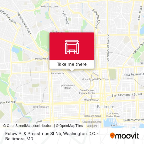 Mapa de Eutaw Pl & Presstman St Nb