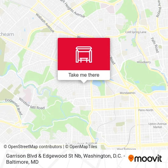 Garrison Blvd & Edgewood St Nb map
