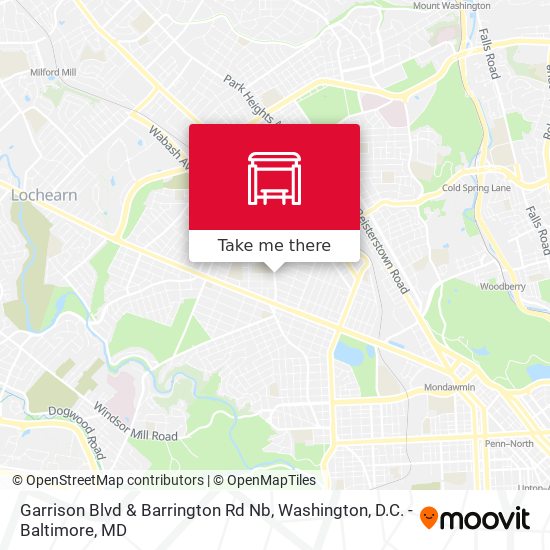 Garrison Blvd & Barrington Rd Nb map